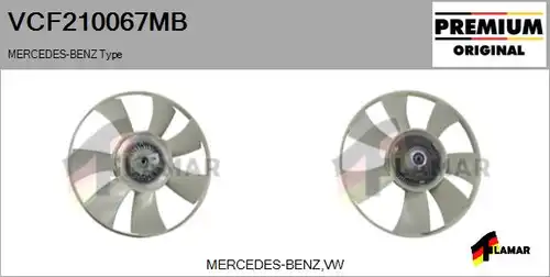 съединител, вентилатор на радиатора FLAMAR VCF210067MB