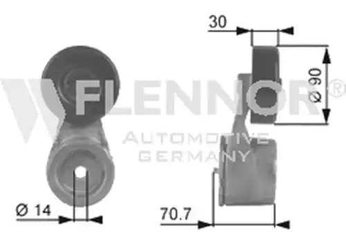 обтящна ролка, пистов ремък FLENNOR FS99264