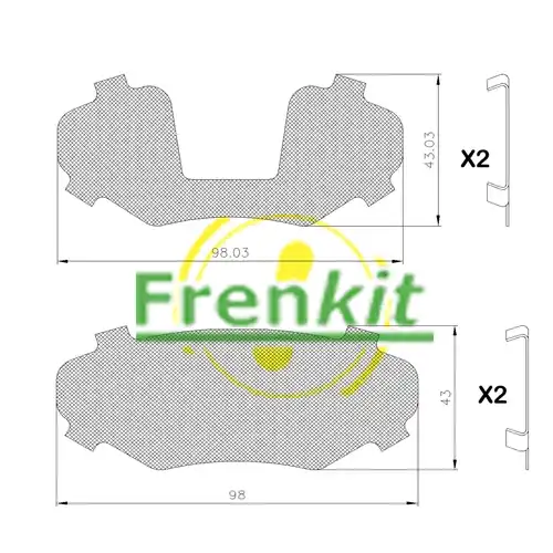 анти-вибрационно фолио, накладки FRENKIT 940026