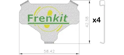 анти-вибрационно фолио, накладки FRENKIT 940316