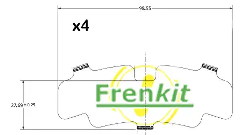 анти-вибрационно фолио, накладки FRENKIT 940336