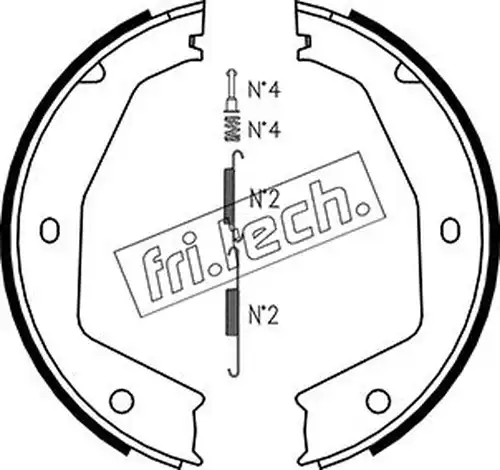 комплект спирачна челюст, ръчна спирачка fri.tech. 1048.002K