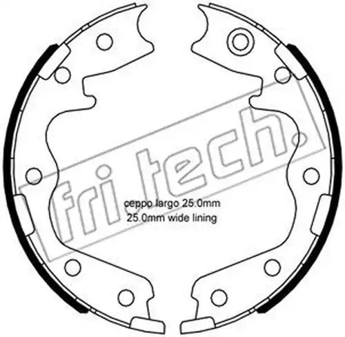 комплект спирачна челюст, ръчна спирачка fri.tech. 1253.695