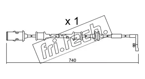 предупредителен контактен сензор, износване на накладките fri.tech. SU.318
