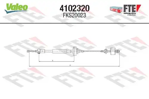 въжен механизъм, задействане на съединителя FTE 4102320