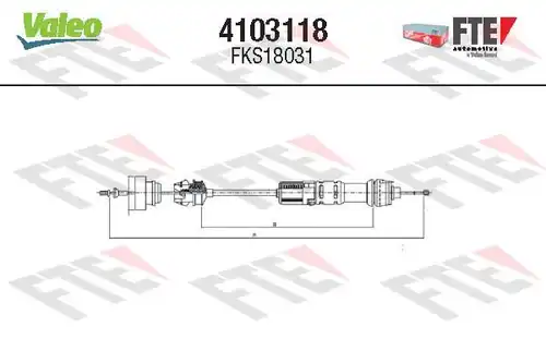 въжен механизъм, задействане на съединителя FTE 4103118