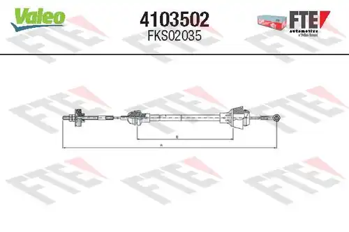 въжен механизъм, задействане на съединителя FTE 4103502