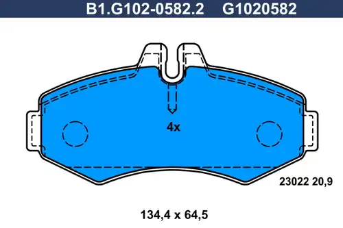 накладки GALFER B1.G102-0582.2