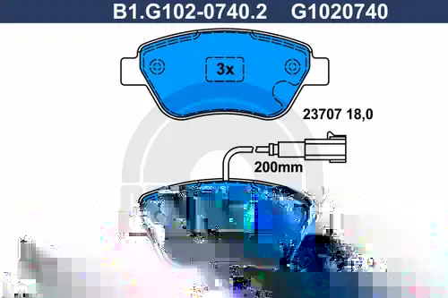 накладки GALFER B1.G102-0740.2