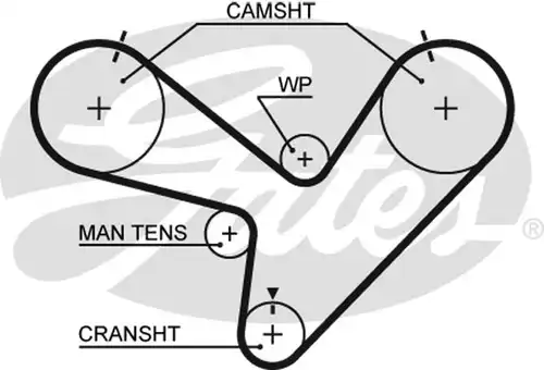 Ангренажен ремък GATES 5366XS