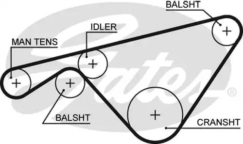 Ангренажен ремък GATES 5463XS