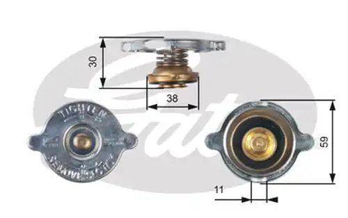 капачка, радиатор GATES RC101