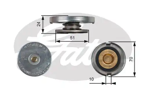 капачка, радиатор GATES RC105