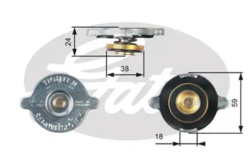 капачка, радиатор GATES RC111