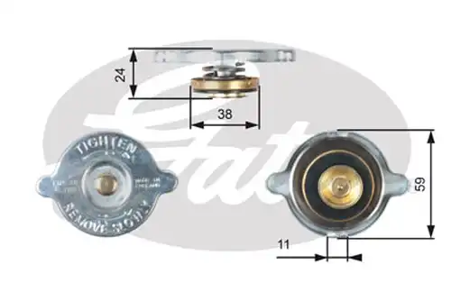 капачка, радиатор GATES RC118