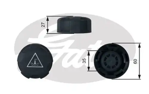 капачка, резервоар за охладителна течност GATES RC247