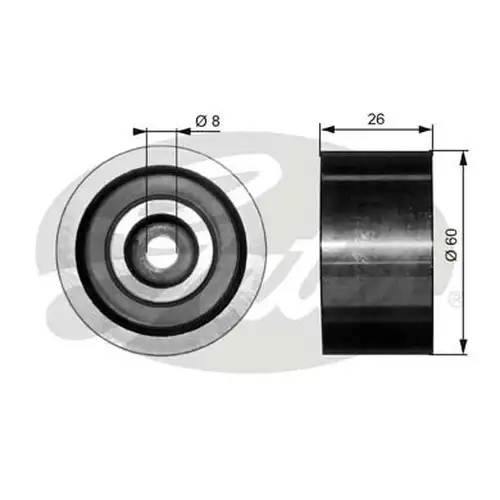 паразитна/ водеща ролка, пистов ремък GATES T36076