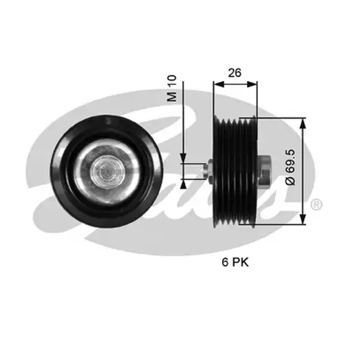 паразитна/ водеща ролка, пистов ремък GATES T36774