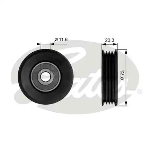 паразитна/ водеща ролка, пистов ремък GATES T38031