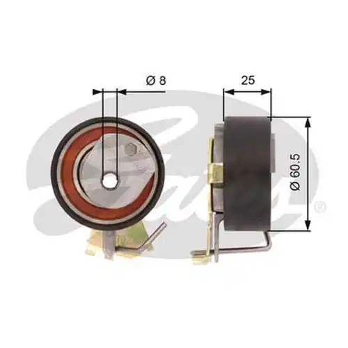 обтяжна ролка, ангренаж GATES T43023