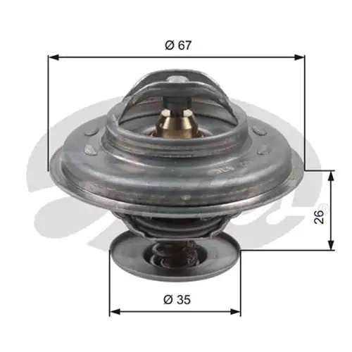 термостат, охладителна течност GATES TH11687G1