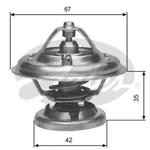 термостат, охладителна течност GATES TH12680G1