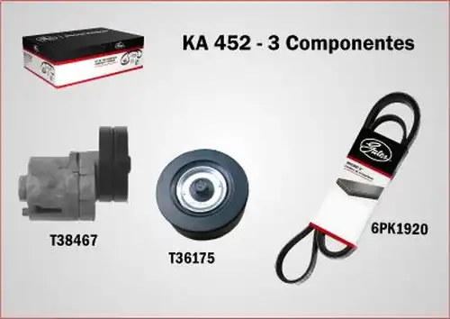 комплект пистов ремък GATES-BR KA452