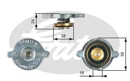 капачка, радиатор GATES-SEA RC113
