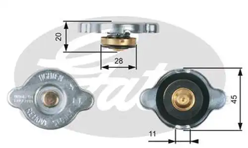 капачка, радиатор GATES-SEA RC133
