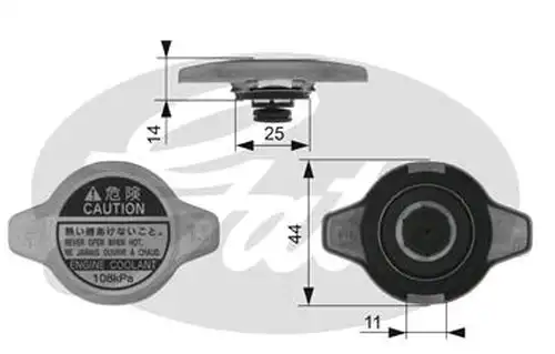 капачка, радиатор GATES-SEA RC134