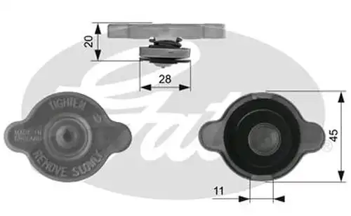капачка, радиатор GATES-SEA RC232