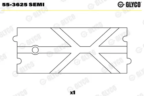 лагерна втулка, биела (мотовилка) GLYCO 55-3625 SEMI