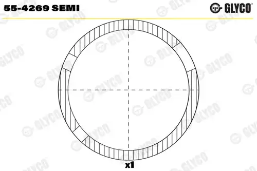лагерна втулка, биела (мотовилка) GLYCO 55-4269 SEMI
