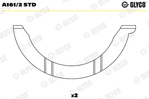 дистанционна шайба, колянов вал GLYCO A161/2 STD