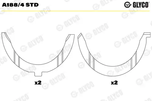 дистанционна шайба, колянов вал GLYCO A188/4 STD