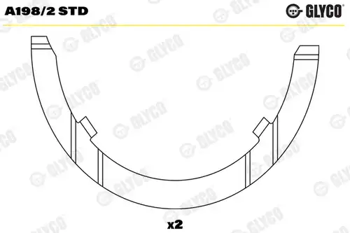 дистанционна шайба, колянов вал GLYCO A198/2 STD