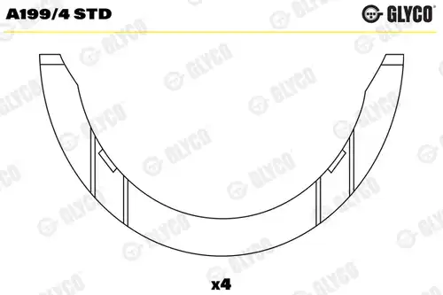 дистанционна шайба, колянов вал GLYCO A199/4 STD