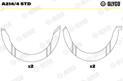 дистанционна шайба, колянов вал GLYCO A214/4 STD