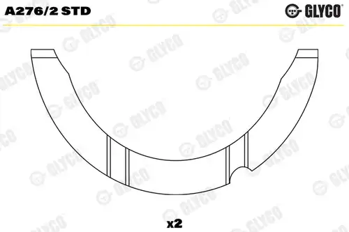 дистанционна шайба, колянов вал GLYCO A276/2 STD