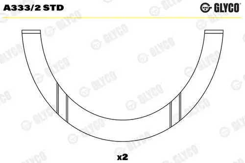 дистанционна шайба, колянов вал GLYCO A333/2 STD
