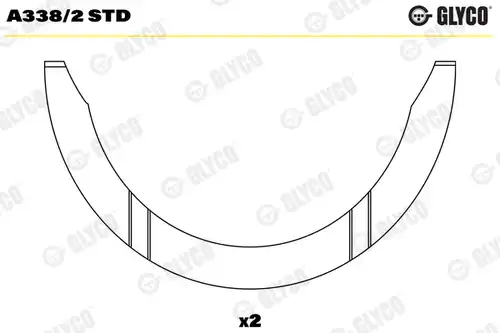 дистанционна шайба, колянов вал GLYCO A338/2 STD