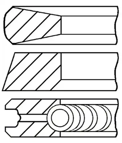 комплект сегменти GOETZE ENGINE 08-075860-20DR