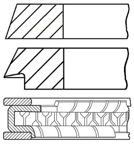 комплект сегменти GOETZE ENGINE 08-104500-00