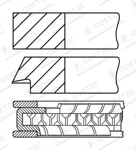 комплект сегменти GOETZE ENGINE 08-107600-10