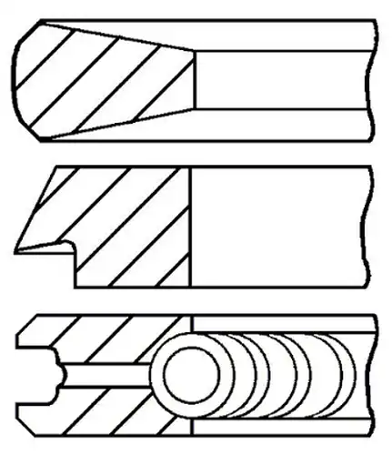 комплект сегменти GOETZE ENGINE 08-108008-00