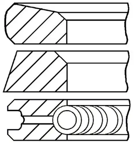 комплект сегменти GOETZE ENGINE 08-123711-00