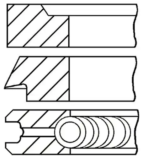 комплект сегменти GOETZE ENGINE 08-124200-00