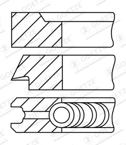 комплект сегменти GOETZE ENGINE 08-287800-10