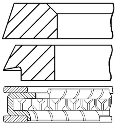 комплект сегменти GOETZE ENGINE 08-348700-00