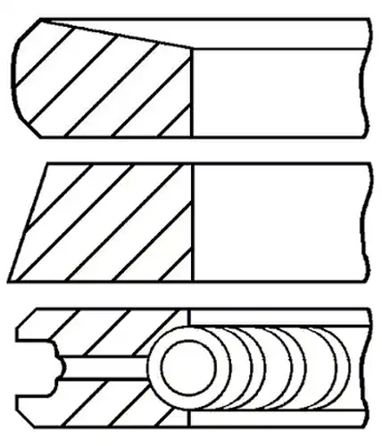 комплект сегменти GOETZE ENGINE 08-373700-00